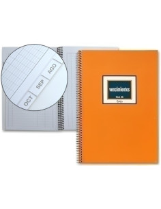 LIBRO CONTABILIDAD CARTULINA M-96 VTOS ESPIRAL