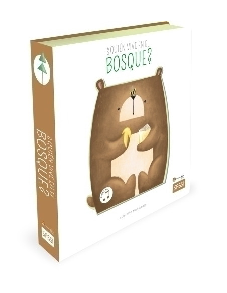 LIBRO MUSICAL SASSI MANOLITO BOOKS QUIEN VIVE EN EL BOSQUE 12 pag 2 años