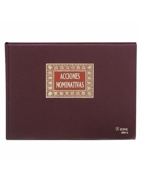 LIBRO REGISTRO SOCIOS DOHE F APAISADO 100H ACCIONES NOMINATIVAS