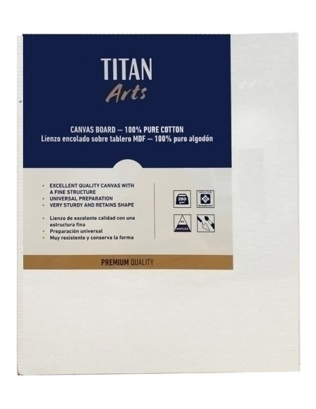 LIENZO TITAN TABLILLA ENTELADA DM ALGODON  12F 61x50 cm