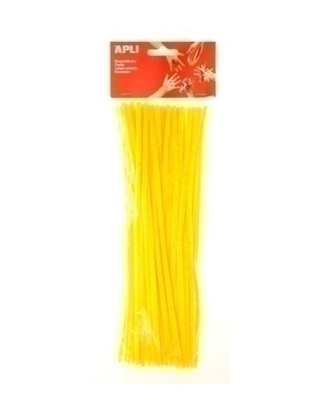 LIMPIA PIPAS VARILLA APLI AMARILLO 30 cm BOLSA de 50