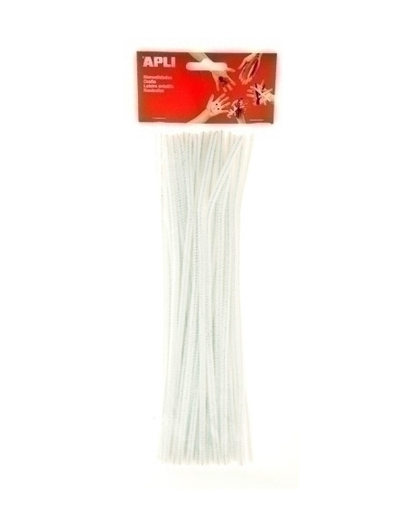 LIMPIA PIPAS VARILLA APLI BLANCO 30 cm BOLSA de 50