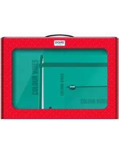 MALETIN REGALO DOHE COLOUR VIBES MOCHILA  CARPEBLOC  PORTATODO TRIPLE VERDE