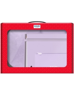 MALETIN REGALO DOHE SERENITY MOCHILA  CARPEBLOC  PORTATODO TRIPLE MORADO
