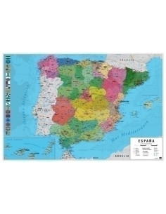 MAPA ERIK MURAL 61x915 cm FISICOPOLITICO ESPAÑA
