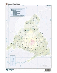 MAPA MUDO EDIGOL COLOR POLITICO COMUNIDAD DE MADRID