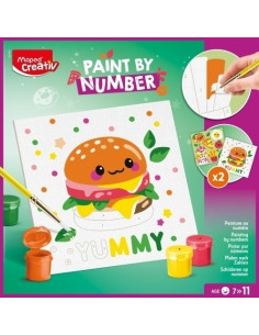 MAPED CREATIVE PINTA POR NUMERO KAWAI FOOD YUMMY