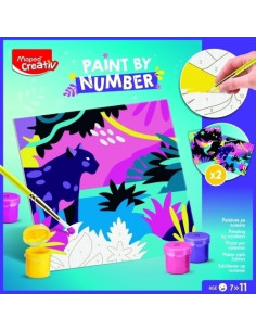 MAPED CREATIVE PINTA POR NUMERO LEOPARDOPAJARO