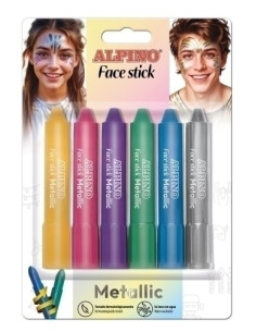 ALPINO MAQUILLAJE EN BARRA METALLIC FACE STICK CSURTIDOS BLÍSTER 6 UD