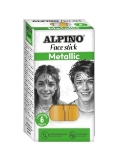MAQUILLAJE ALPINO FACE STICK  METALLIC BARRA de 5 gr CAJA de 6 ORO