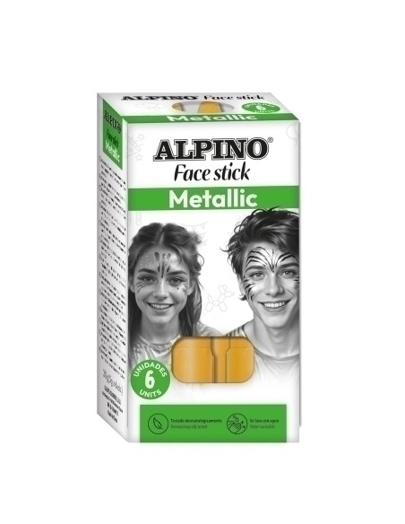 MAQUILLAJE ALPINO FACE STICK  METALLIC BARRA de 5 gr CAJA de 6 ORO