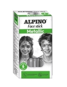 MAQUILLAJE ALPINO FACE STICK  METALLIC BARRA de 5 gr CAJA de 6 PLATA