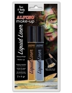 MAQUILLAJE ALPINO MAKE-UP LIQUID LINER 6 gr ORO&PLATA BLISTER de 2