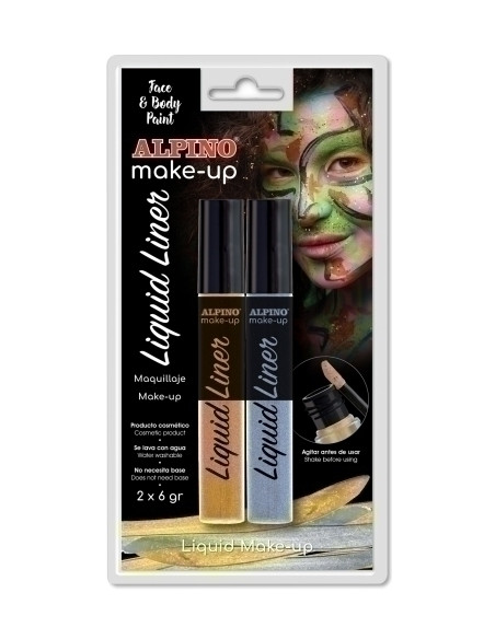 MAQUILLAJE ALPINO MAKE-UP LIQUID LINER 6 gr ORO&PLATA BLISTER de 2