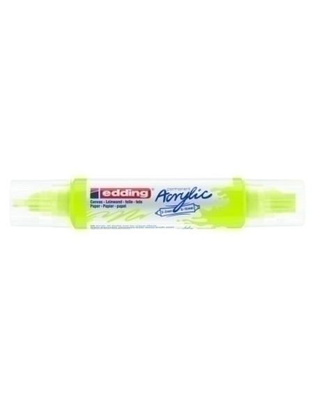 MARCADOR ACRYLIC EDDING 5400 3D DOBLE PUNTA 2-35-10 mm AMARILLO NEON