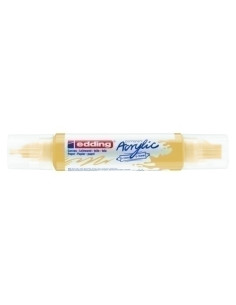 MARCADOR ACRYLIC EDDING 5400 3D DOBLE PUNTA 2-35-10 mm AMARILLO PASTEL