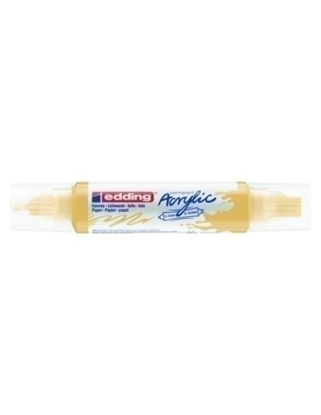 MARCADOR ACRYLIC EDDING 5400 3D DOBLE PUNTA 2-35-10 mm AMARILLO PASTEL