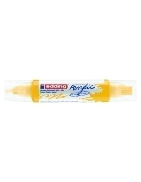 MARCADOR ACRYLIC EDDING 5400 3D DOBLE PUNTA 2-35-10 mm AMARILLO TRAFICO
