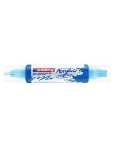 MARCADOR ACRYLIC EDDING 5400 3D DOBLE PUNTA 2-35-10 mm AZUL GENCIANA
