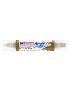 MARCADOR ACRYLIC EDDING 5400 3D DOBLE PUNTA 2-35-10 mm ORO
