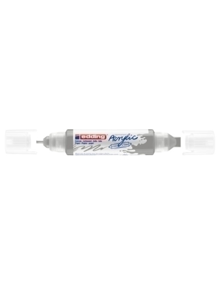 MARCADOR ACRYLIC EDDING 5400 3D DOBLE PUNTA 2-35-10 mm PLATA