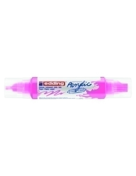 MARCADOR ACRYLIC EDDING 5400 3D DOBLE PUNTA 2-35-10 mm ROSA NEON