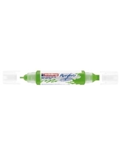 MARCADOR ACRYLIC EDDING 5400 3D DOBLE PUNTA 2-35-10 mm VERDE LIMON