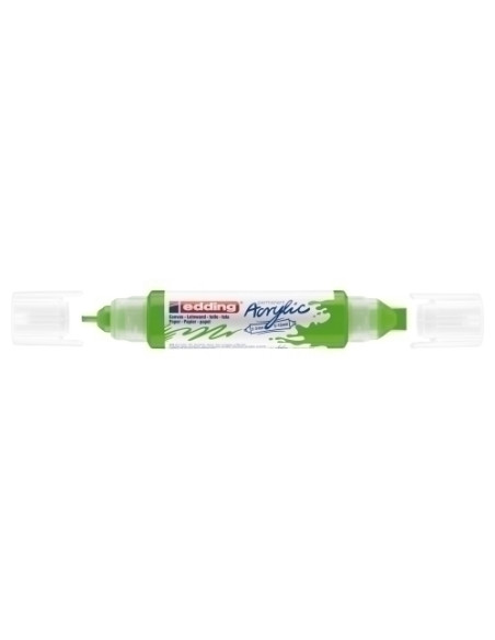 MARCADOR ACRYLIC EDDING 5400 3D DOBLE PUNTA 2-35-10 mm VERDE LIMON