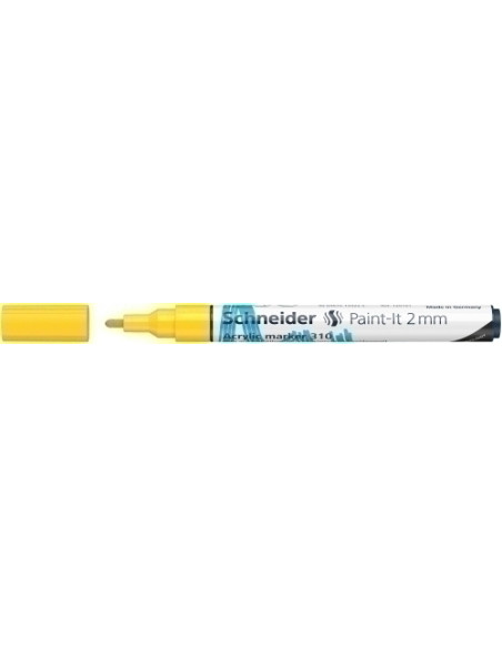 MARCADOR ACRYLIC SCHNEIDER PAINT-IT 310 CONICO 2 mm AMARILLO