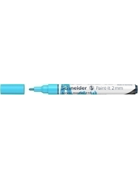 MARCADOR ACRYLIC SCHNEIDER PAINT-IT 310 CONICO 2 mm AZUL PASTEL