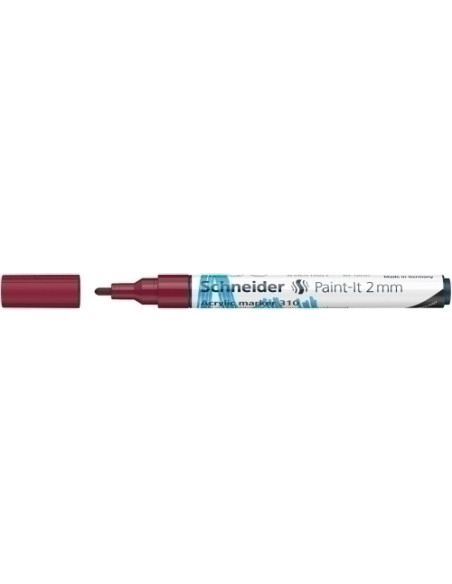 MARCADOR ACRYLIC SCHNEIDER PAINT-IT 310 CONICO 2 mm BORGOÑA