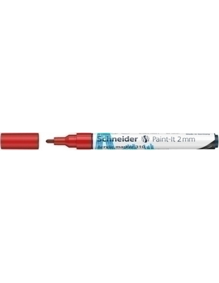 MARCADOR ACRYLIC SCHNEIDER PAINT-IT 310 CONICO 2 mm ROJO