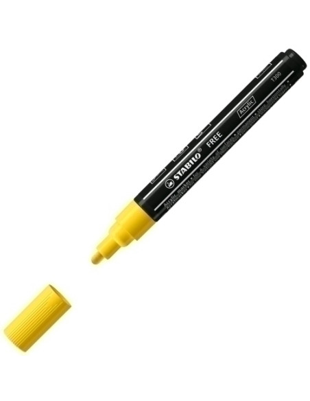 MARCADOR ACRYLIC STABILO FREE T300 ARTY LINE 2-3 mm AMARILLO 744