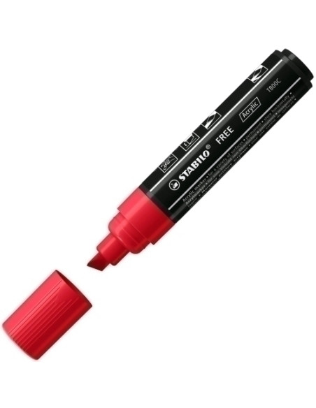 MARCADOR ACRYLIC STABILO FREE T800C ARTY LINE 4-10 mm CARMIN 748