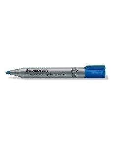 MARCADOR FLIPCHART STAEDTLER 356 LUMOCOLOR CONICO AZUL
