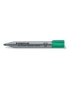 MARCADOR FLIPCHART STAEDTLER 356 LUMOCOLOR CONICO VERDE
