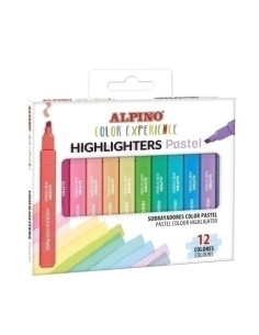 MARCADOR FLUOR ALPINO COLOR EXPERIENCE PASTEL ESTUCHE de 12