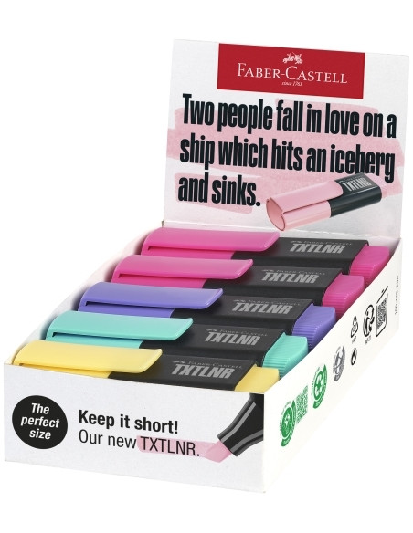 MARCADOR FLUOR FABER-CASTELL TEXTLINER 1542 PASTEL SURTIDO B de 10