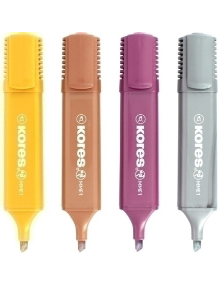 MARCADOR FLUOR KORES METALIZADOS MME1 CAJA de 4
