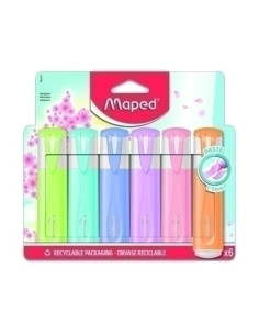MARCADOR FLUOR MAPED CLASSIC PASTEL ESTUCHE de 6