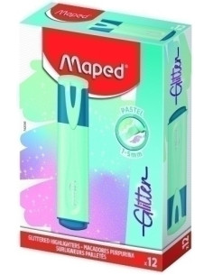 MARCADOR FLUOR MAPED FLUO GLITTER  AZUL