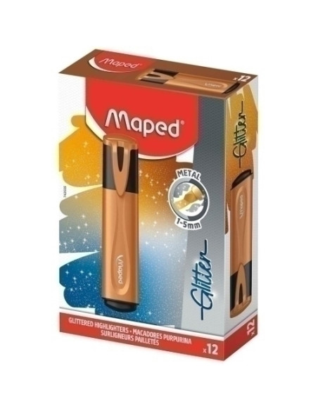 MARCADOR FLUOR MAPED FLUO GLITTER  COBRE