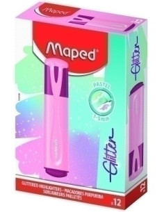 MARCADOR FLUOR MAPED FLUO GLITTER  ROSA