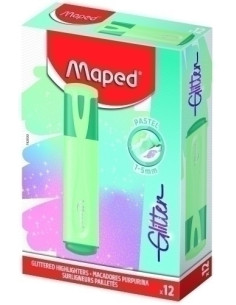 MARCADOR FLUOR MAPED FLUO GLITTER  VERDE