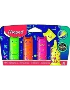 MARCADOR FLUOR MAPED PIXEL PARTY POCKET BLISTER de 4