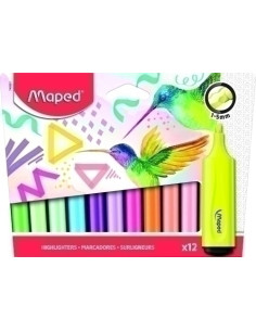 MARCADOR FLUOR MAPED SLEEVE DISTINTOS EFECTOS PACK DE 12