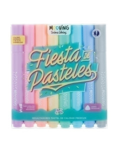 MARCADOR FLUOR MOOVING PASTEL ESTUCHE de 8