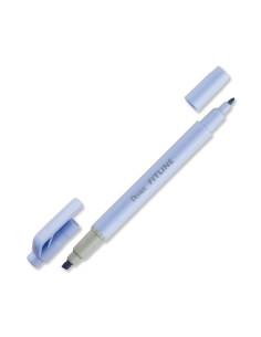 MARCADOR FLUOR PENTEL DOBLE PUNTA AZUL PASTEL