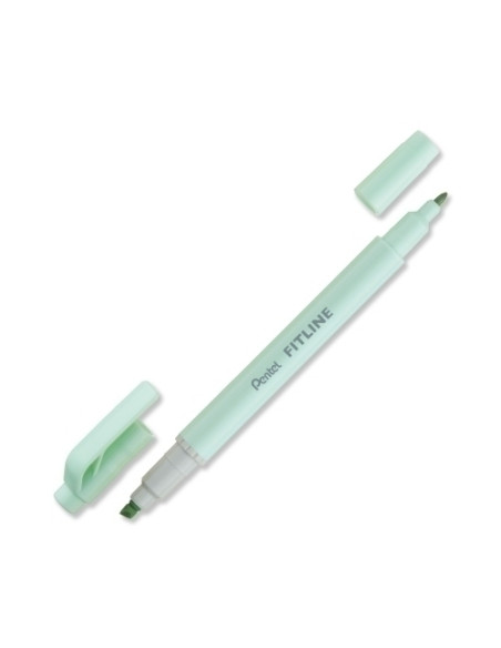 MARCADOR FLUOR PENTEL DOBLE PUNTA VERDE PASTEL