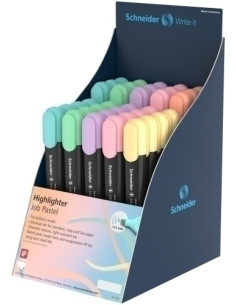 MARCADOR FLUOR SCHNEIDER JOB PASTEL SURTIDO EXPOSITOR de 55